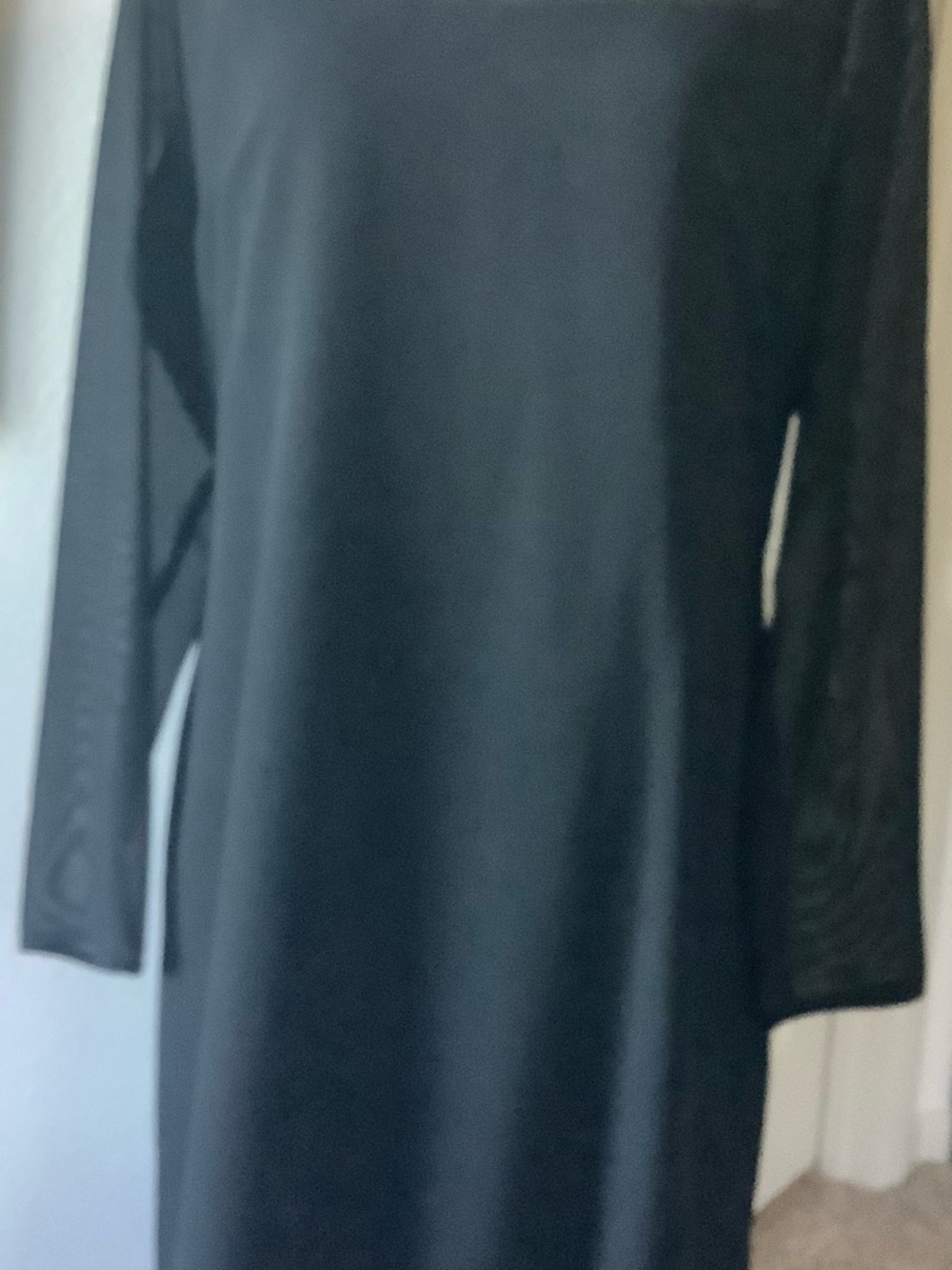Ann Taylor Black Long Sleeve Shift Dress